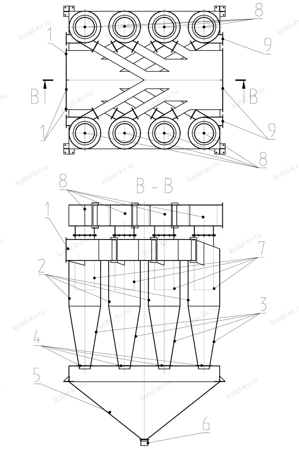 Циклон ЦН-15-6УП. Схема Циклон ЦН-15-6УП. Схема