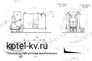 Котел КВм-1.25 с ТШПМ чертеж Чертеж котла КВм-1.25 с ТШПМ
